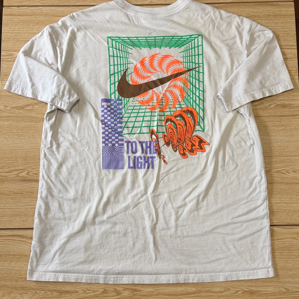 Kids Nike White and Multicolor T-Shirt